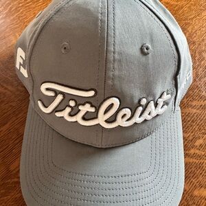 Titleist Gray Golf Hat with White Raised Logo